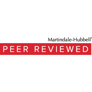 Peer reviewed by Martindale Hubbel